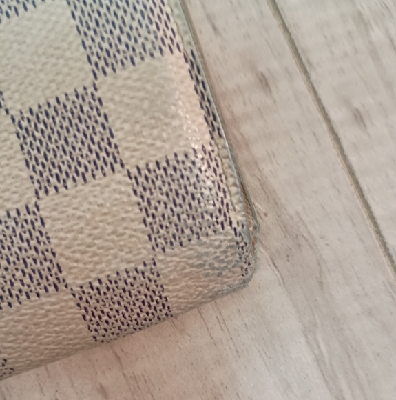 Authentic LOUIS VUITTON Damier Azur Portefeuille Sarah Long Wallet - Picture 8 of 16